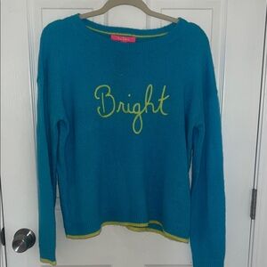 Lilly Pulitzer Teal Sweater with Lime Details